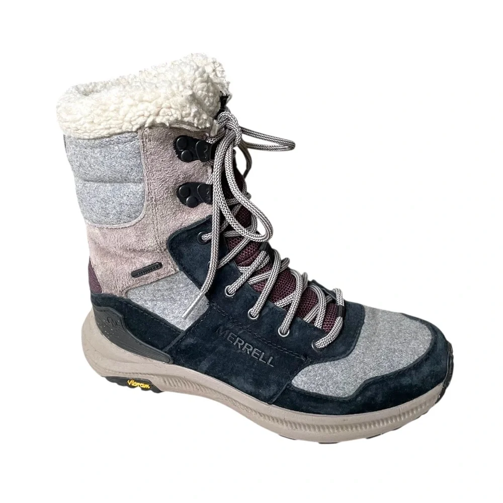 MERRELL Women’s Ontario Tall Polar Waterproof Winter Boots 6